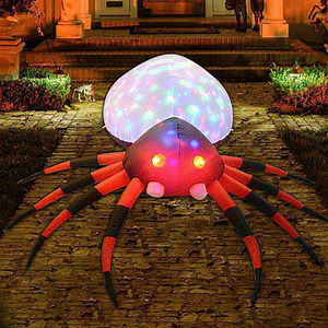 4 FT Yard Decoration  Inflatable Outdoor Red Legged Spider with Magic Light‎